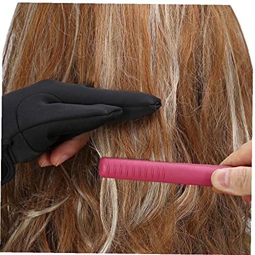 Nicedier Pelo Mano Manguitos Mano Tinte Reutilizable de peluquería Calentar la Mano Resistente Manguitos 3 Manoplas de Dedo de la Herramienta de peluquería Hierro Estilismo Curling Wand Plana