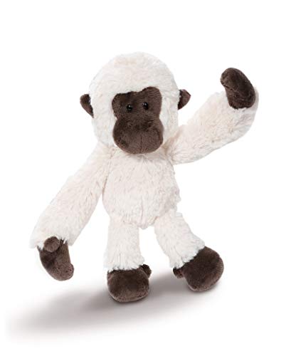 Nici 43622 Gibbon - Peluche (20 cm), Color Blanco y marrón