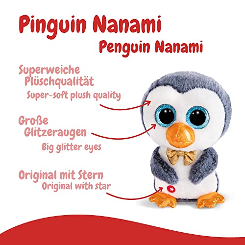 NICI Original Glubschis Sniffy 15 cm Pingüino Relleno Esponjoso con Ojos Grandes y Brillantes Juguete de Peluche para los Amantes de los Juguetes tiernos, Blanco y Negro, 47900