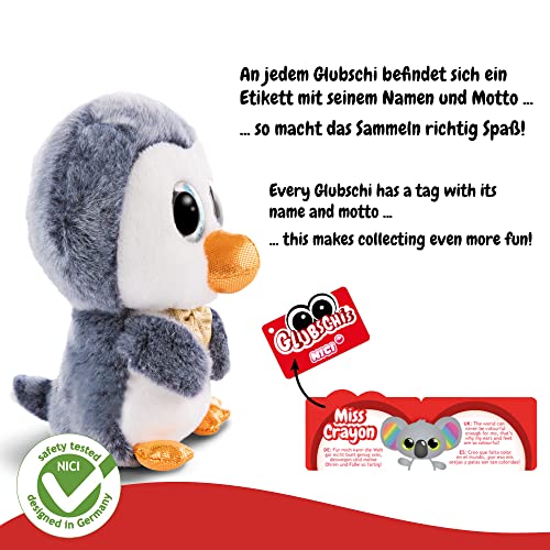 NICI Original Glubschis Sniffy 15 cm Pingüino Relleno Esponjoso con Ojos Grandes y Brillantes Juguete de Peluche para los Amantes de los Juguetes tiernos, Blanco y Negro, 47900