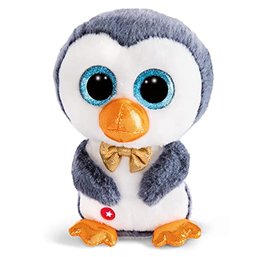 NICI Original Glubschis Sniffy 15 cm Pingüino Relleno Esponjoso con Ojos Grandes y Brillantes Juguete de Peluche para los Amantes de los Juguetes tiernos, Blanco y Negro, 47900