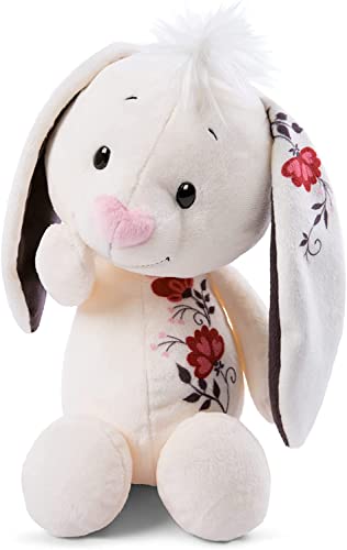 NICI Suave Conejito de Juguete 25cm de Orejas Estampadas con Tatuaje romántico – Peluche para niñas, niños y bebés – Peluches esponjosos para abrazar, Jugar y Regalar – Acogedores Animales Rellenos