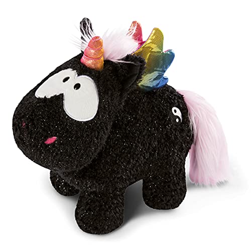 NICI tierno Yin 22 cm – Juguetes de Criaturas místicas, niños, bebés y Amantes de los Animales de Peluche, Unicornios esponjosos para abrazar y Jugar, Color Negro y Multicolor (47376)