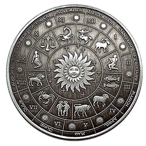 NLR 12 constelación de Monedas conmemorativas Aries / Tauro / Géminis / Cáncer / Leo / Virgo / Libra / escorpión / Sagitario / Capricornio / Acuario / Piscis Recuerdo Artes Colección-1 PC (Acuario)