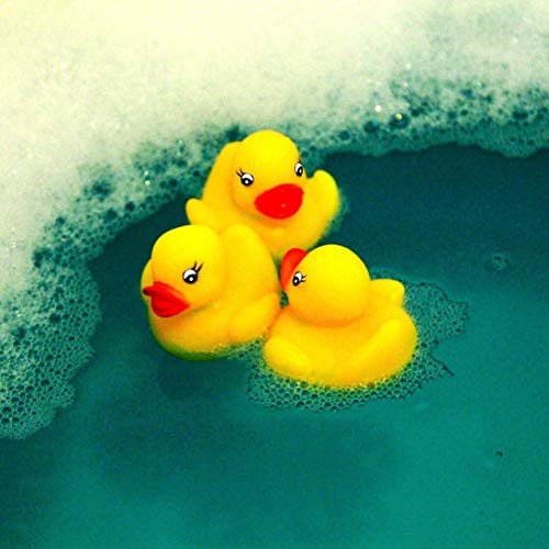 Novelty Place [Flotar y Pitar Patito de Goma Juguete para Bañera Baño del Bebé Pato de Goma para Niños (12 Unidades)