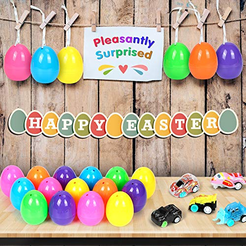 O-Kinee Huevos de Pascua, 36 Piezas Huevos de Plastico para Relleno, Huevos Sorpresa Juguetes, Decoración de Pascua Huevo de Pascua, 36 Piezas Juguete Huevos, para Regalos de Pascua