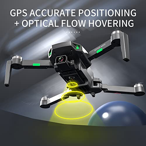 OBEST Dron GPS sin Escobillas con 4K Cámara, Dual Cámara Posicionamiento de Flujo óptico, 5G WiFi FPV, Altitude Hold, Sígueme, Retorno de Batería Baja, 22 Mins, Profesional Drones Plegable, Negro