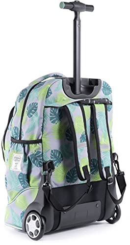 Ocean's Wave - Mochila con Ruedas Escolar, Grande y Resistente al Agua, Multicolor, 50x35x28cm (Tropic)