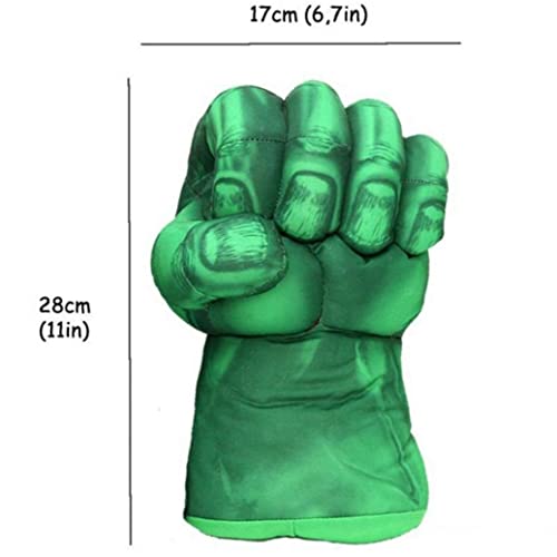 Onsinic 2 Unids Hulk Hands Guantes Partido Partido Traje Superhéroes Guantes Boxeo para Niños Niños Divertidos Juguetes Guante Verde