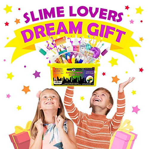 Original Stationery Kit de Slime para Niñas y Niños Todo para Hacer Slime de Cristal, Alien, Flexible, Brillante, Slime de Unicornio y más - Regalos para Niñas y Niños