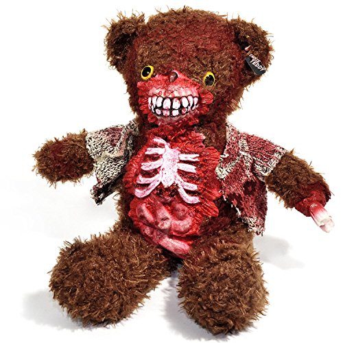 Osito Zombie Original XXL 50cm Osito de Halloween Osito de Terror Osito No-Muerto-El Espeluznante Osito de Peluche para Todos los fanáticos de Las Salpicaduras y el Horror (Intestinos Marrones)