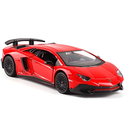 oubofang 5 Pulgadas Compatible con Lamborghini LP750 Modelo de Coche de aleación para niños, niñas y niños, Cuerpo de Metal, Puerta Abierta, Coche de Juguete para niños - Azul, Rojo, Negro