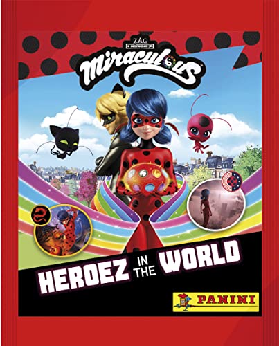 Panini Miraculous Heroez in The World-Caja de 50 fundas Stickers, 004140BOX50F