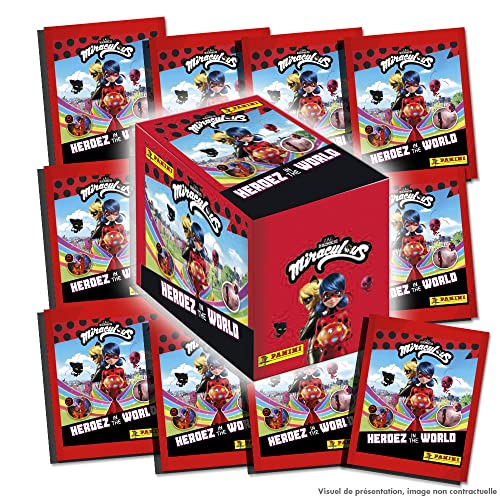 Panini Miraculous Heroez in The World-Caja de 50 fundas Stickers, 004140BOX50F