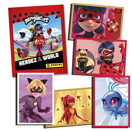 Panini Miraculous Heroez in The World-Caja de 50 fundas Stickers, 004140BOX50F