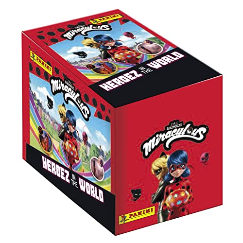 Panini Miraculous Heroez in The World-Caja de 50 fundas Stickers, 004140BOX50F