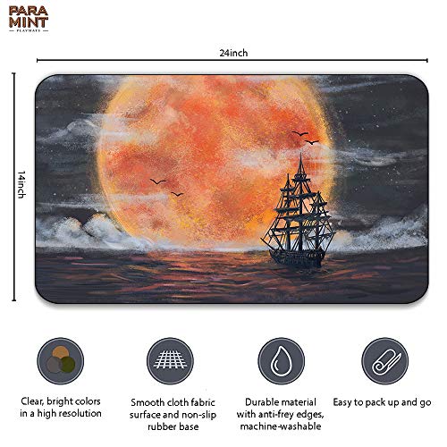 Paramint Blood Moon Flying Dutchman - Alfombra de Juego MTG - Compatible con tapete de Juego Magic The Gathering - Juega a MTG, YuGiOh, Pokemon, TCG - Diseños Originales y Accesorios