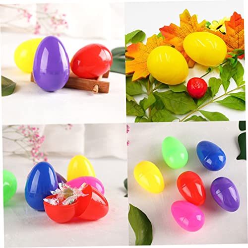 Pascua de plástico huevos de plástico huevos de Pascua de plástico Regalos de sorpresa rellenos Surtido de chocolate Juguetes de bricolaje para niños Pascua Party Party Favor 12pcs