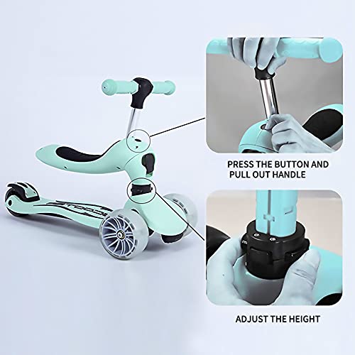 Patinete para niños - Scooter de 3 Ruedas | Manillar & Freno Ajustables Totalmente Revestidos | Ideal para Niños de 2 a 8 años | Regalo para Cumpleaños ^& Fiesta