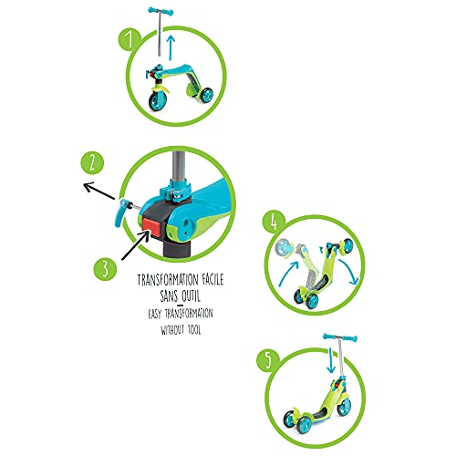 Patinete reversible 2en1 azul (Smoby 750605)