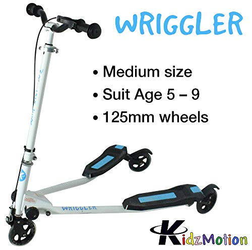 Patinete Wriggler de 3 ruedas - Kidzmotion - Para niños de 5-9 años, color azul