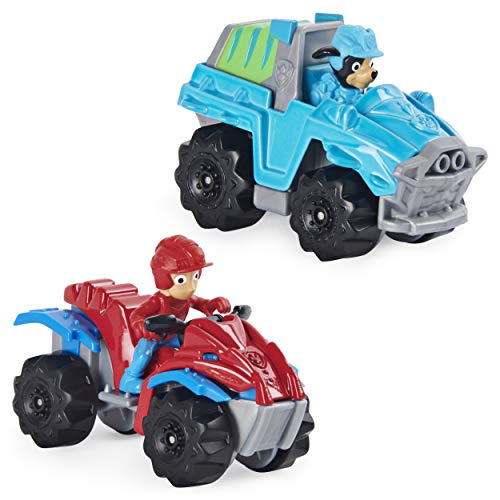 PAW PATROL 6059296 - Pack de 8 vehículos metálicos de Juguete para niños de la Patrulla Canina, misión Salvar a los Dinosaurios