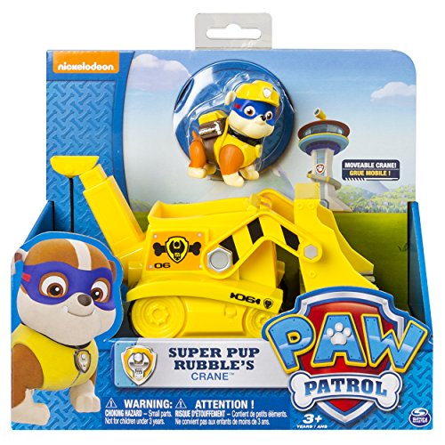 Paw Patrol - Bulldozer con grúa Recoge escombros (Spin Master 6027648)