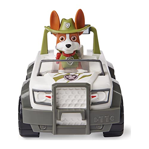 PAW PATROL Tracker's Jungle Cruiser Vehículo con Figura Coleccionable, para niños de 3 años en adelante