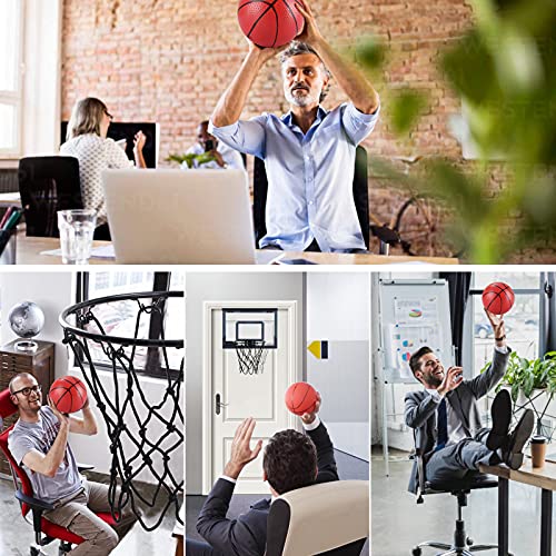 PELLOR Canasta de Baloncesto, Mini LED Aro de Baloncesto Tablero Baloncesto Juego Al Aire Libre y Interior Oficina con Función de Puntuación y Balón para Niños Infantils