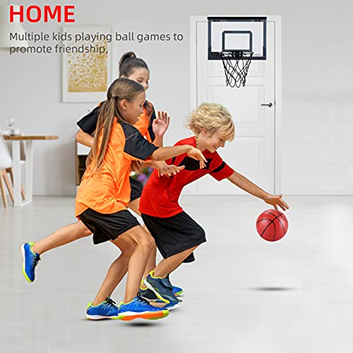 PELLOR Canasta de Baloncesto, Mini LED Aro de Baloncesto Tablero Baloncesto Juego Al Aire Libre y Interior Oficina con Función de Puntuación y Balón para Niños Infantils