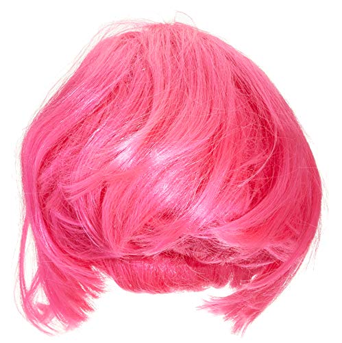 Peluca rosa de Broadway, pelo corto y flequillo en fucsia, más colores disponibles (Rubie's 50496)