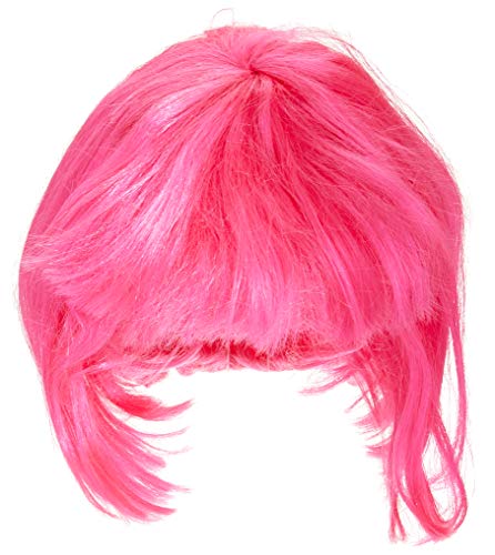 Peluca rosa de Broadway, pelo corto y flequillo en fucsia, más colores disponibles (Rubie's 50496)