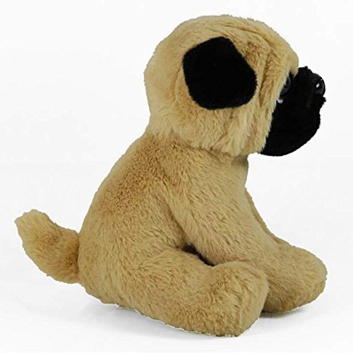 Peluche de perro carlino muy dulce sentado aprox. 18 cm