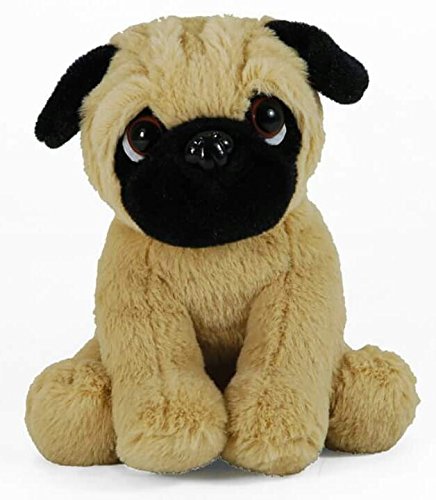 Peluche de perro carlino muy dulce sentado aprox. 18 cm