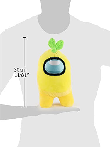 Peluche Producto Oficial De Among Us - Amarillo Con Planta - Calidad Super Soft