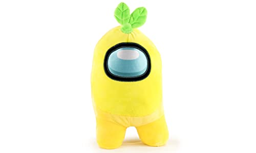 Peluche Producto Oficial De Among Us - Amarillo Con Planta - Calidad Super Soft