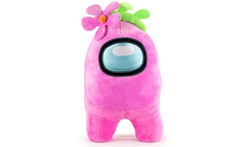 Peluche Producto Oficial De Among Us - Rosa Con Flor - Calidad Super Soft