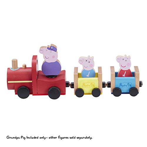 Peppa Pig 07210 Tren de madera de cerdos del abuelo