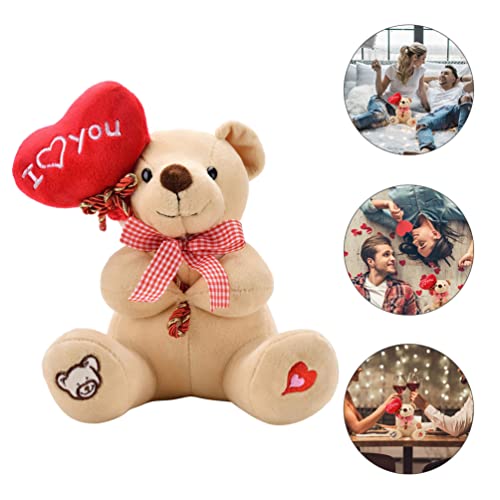 Pequeño Peluche de Peluche de Peluche Juguete: Pequeño Oso de Peluche de Peluche Almohada Almohada Fluffy Huggable Animal Oso Juguete Regalo para Cumpleaños Boda Valentines