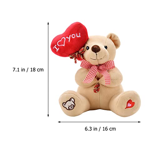 Pequeño Peluche de Peluche de Peluche Juguete: Pequeño Oso de Peluche de Peluche Almohada Almohada Fluffy Huggable Animal Oso Juguete Regalo para Cumpleaños Boda Valentines