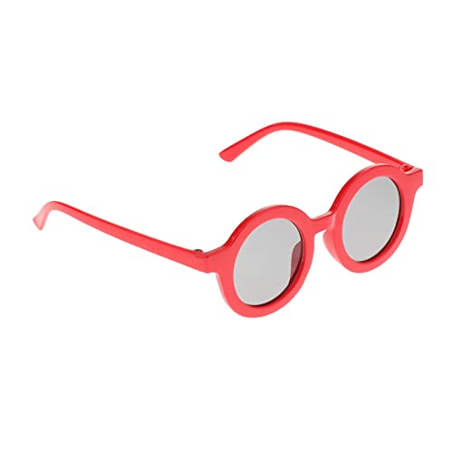 Perfeclan Gafas de Sol Redondas clásicas Bonitas Gafas de Sol de Playa al Aire Libre para niños pequeños - Rojo