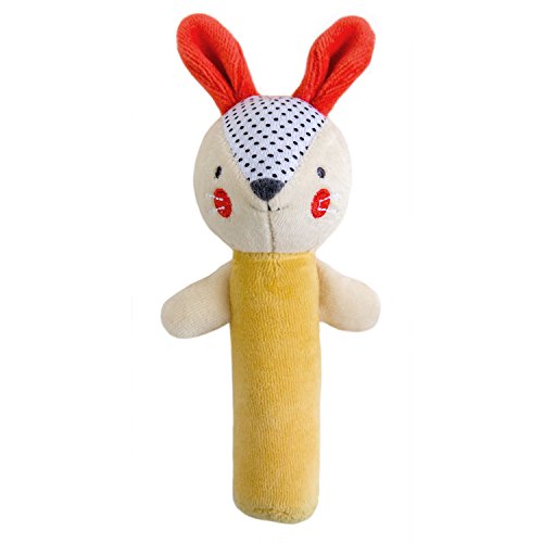 Petit Collage Organic Baby Squeaker | Bunny