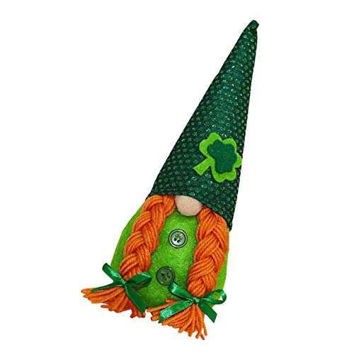 PIGMAMA Adornos de gnomos Lindos del día de San Patricio, Peluche de Elfo de la Suerte irlandés Hecho a Mano, Adornos domésticos de Enano Tomte Elf escandinavo para decoración del hogar Contemporary