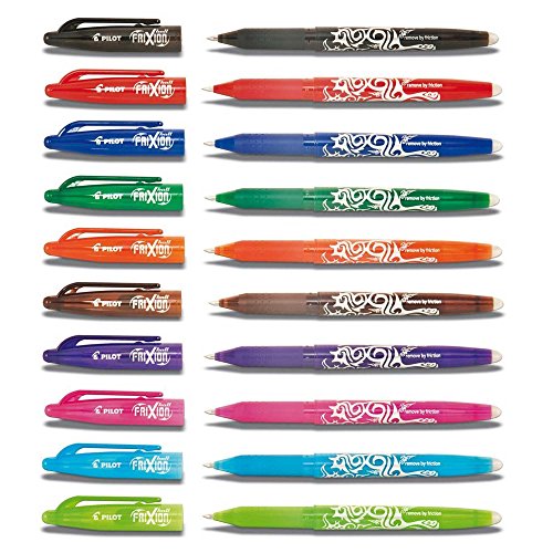 Pilot Pen Frixion BL-FR7 Juego de bolígrafos borrables con punta de 0,7 mm [colores surtidos] [10 bolígrafos]