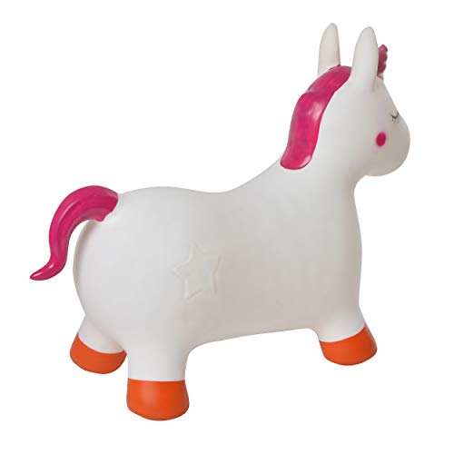 Pink Papaya Animales de Juguete Unicornio Lulu - Caballos para Niños Mayores de 3 Años hasta 50 kg - Animal Inflable para Niños sin BPA - Incluye Bomba de Aire