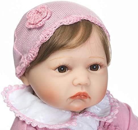 Pinky Reborn 22 Pulgadas 55cm Realista Renacer Bebé Muñecos bebé Hermosa Muñeca Silicona Bebe Reborn Toddler Niña Recien Nacido