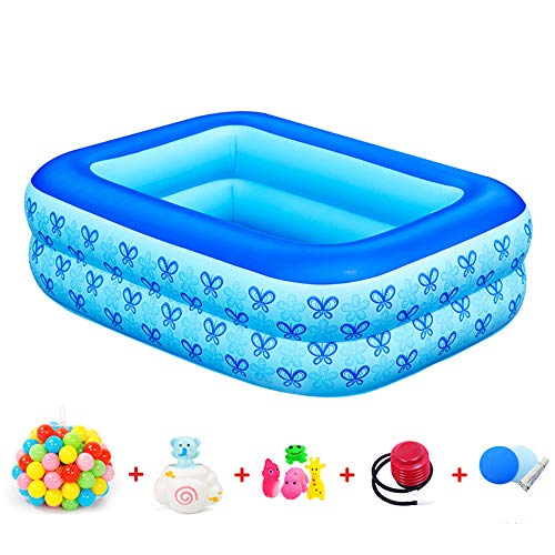 Piscina Inflable de 110CM Piscina de Agua de Verano Bola del Océano Piscina Inflable para Niños Piscina Familiar