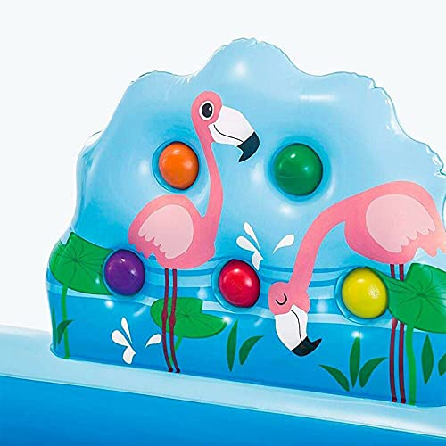 Piscinas Infantiles Jardin con Parche, Portátil Piscina Inflable Infantil con Tobogan, Juegos Hinchables De Agua para La Fiesta Al Aire Libre, Interior, Jardín, Sala De Estar, Fuera (PVC)