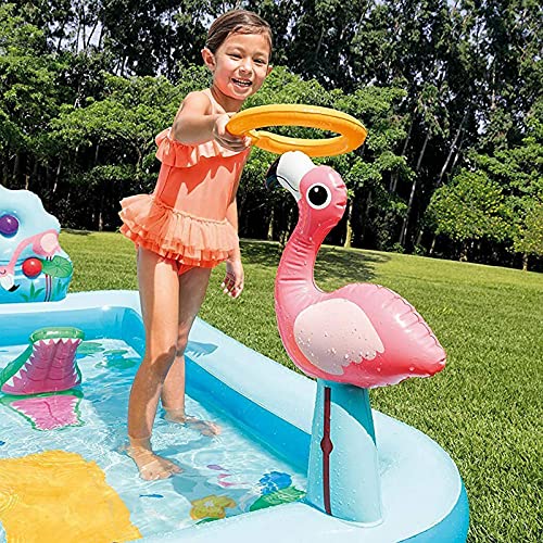 Piscinas Infantiles Jardin con Parche, Portátil Piscina Inflable Infantil con Tobogan, Juegos Hinchables De Agua para La Fiesta Al Aire Libre, Interior, Jardín, Sala De Estar, Fuera (PVC)