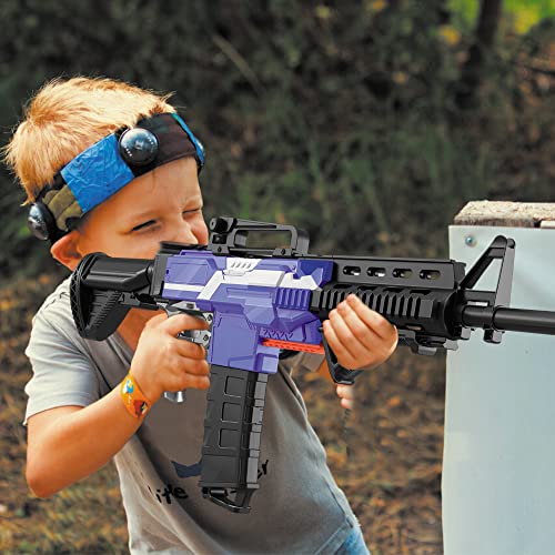 Pistola Dardos eléctrica para Nerf Flechas, Rifle Armas Juegete Automático Grande con Clip, 100 Balas, 3 Modos Disparo rápido, Ametralladora automática Infantil, USB Recargable, Regalo Niños 6 Años +